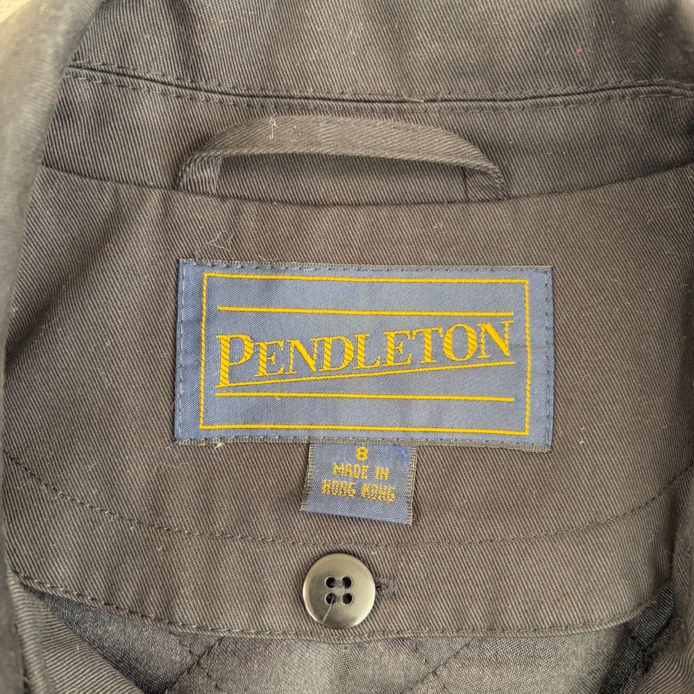 Vintage Pendleton Double Breasted Long Trench Coa… - image 2